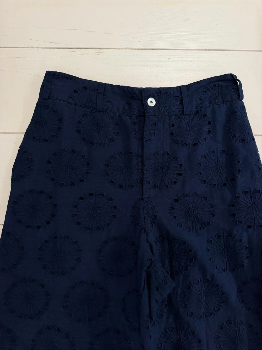 Sundance Eyelet Straight Leg Pants